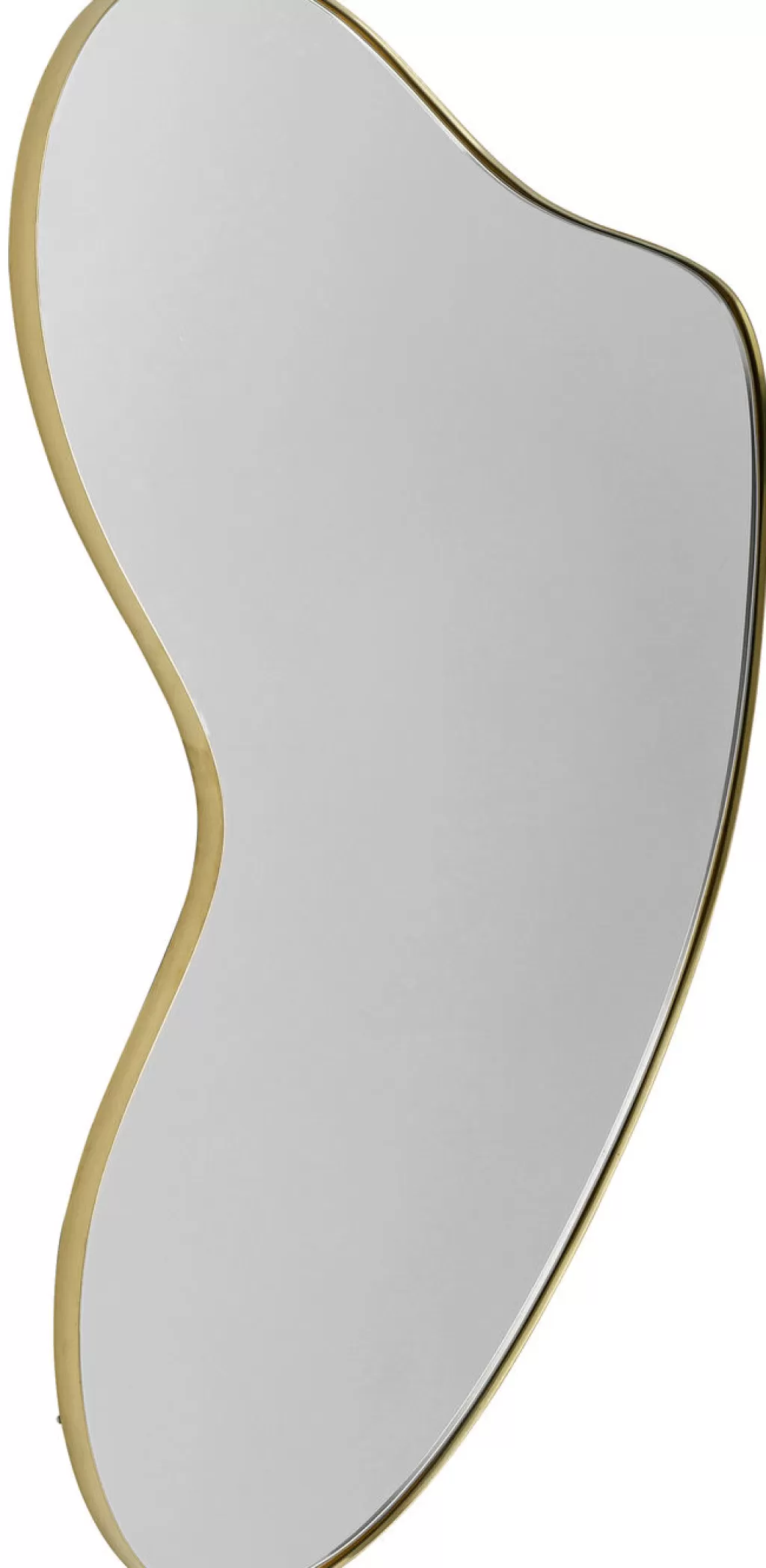 Miroir Mural Design Shape par KARE - Finition Laiton Vieilli 120x110 cm, Reflet Élégant pour Déco Contemporaine