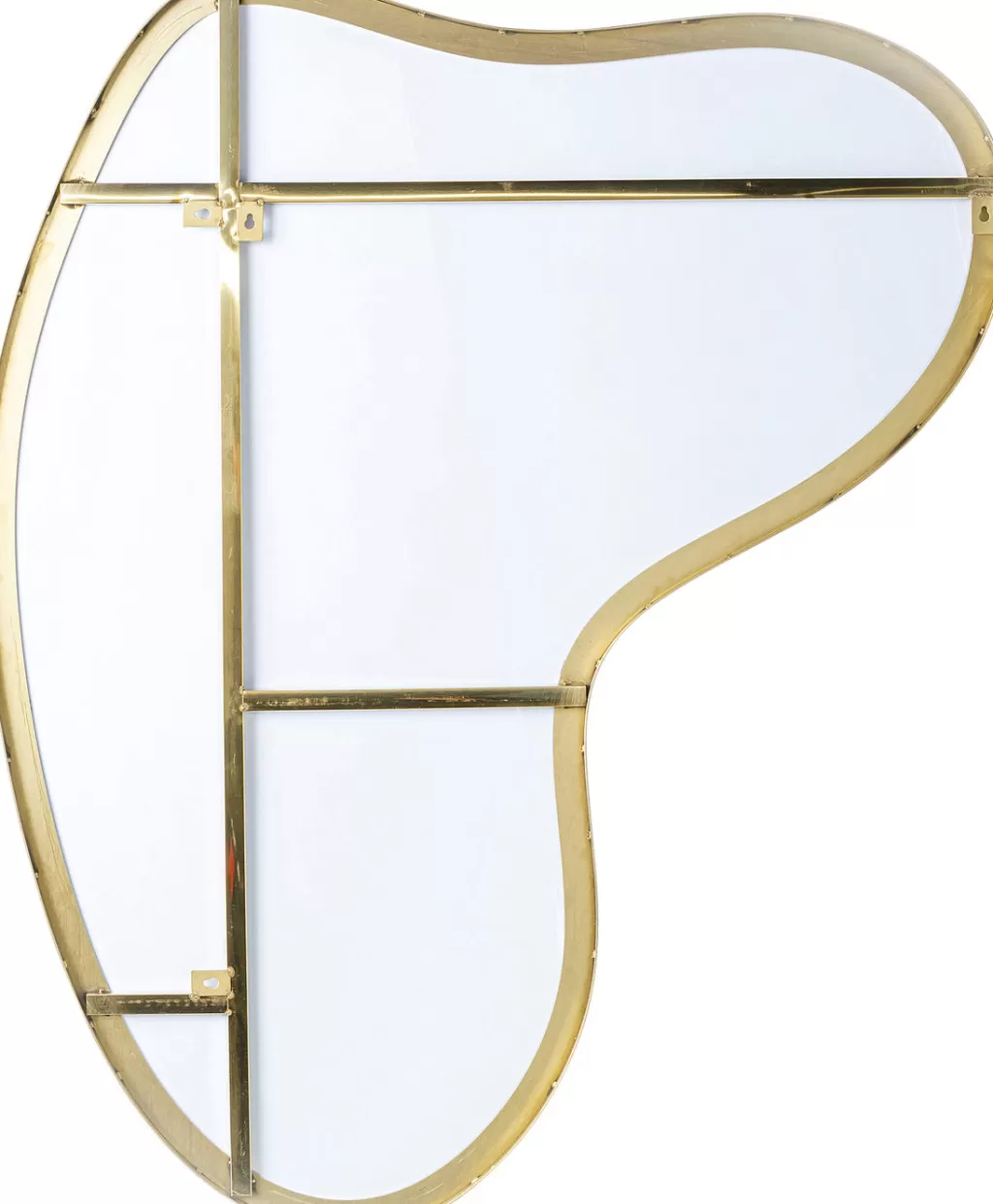 Miroir Mural Design Shape par KARE - Finition Laiton Vieilli 120x110 cm, Reflet Élégant pour Déco Contemporaine