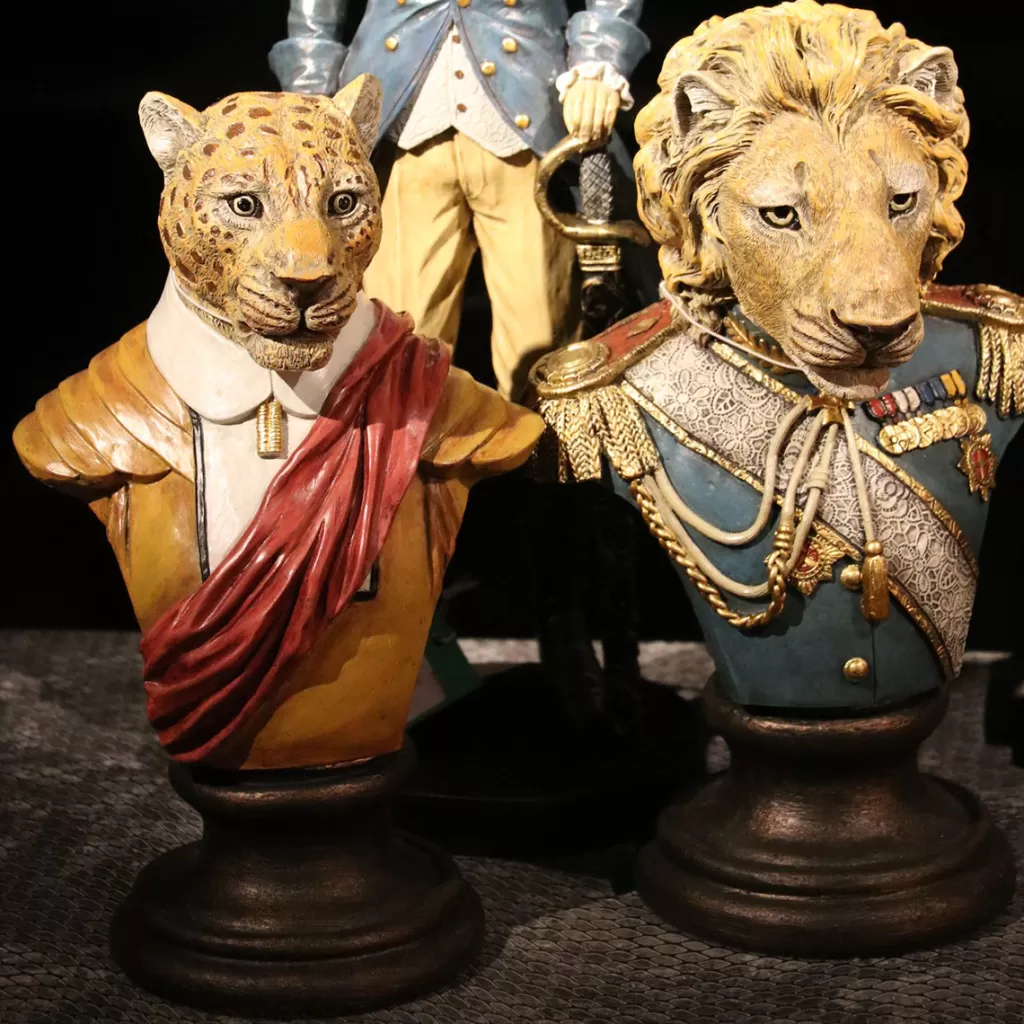 KARE Design - Figurine Sir Leopard en résine, décoration élégante pour intérieur moderne (29 cm)