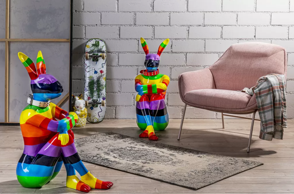 KARE Design - Lapin Assis Décoration Colorée 