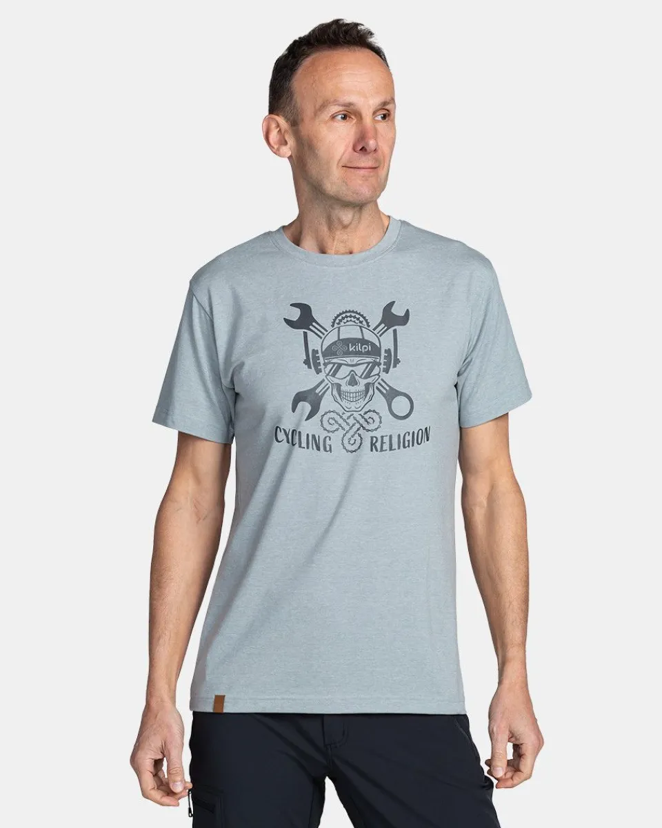 T-shirt Homme Décontracté Kilpi - 100% Coton Respirant avec Motif Crâne Emblématique | Modèle SKULLY-M