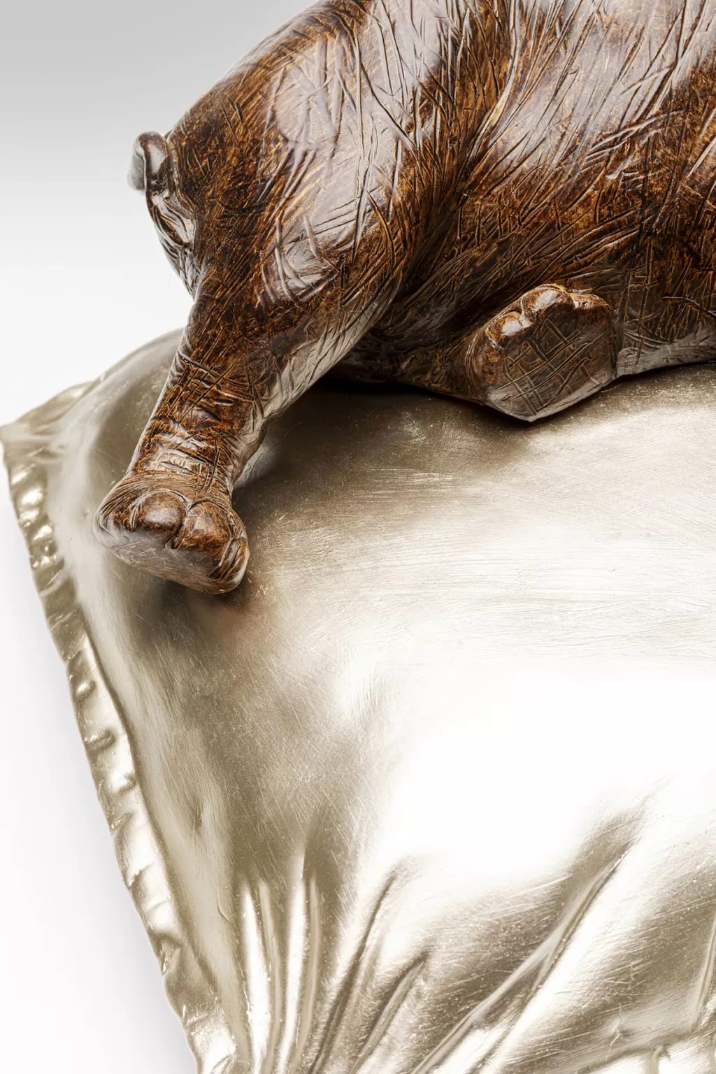 Kare Design - Sculpture Élégante Rhinocéros Endormi « Sarvikuono » - Décor d'Intérieur Moderne 37 cm
