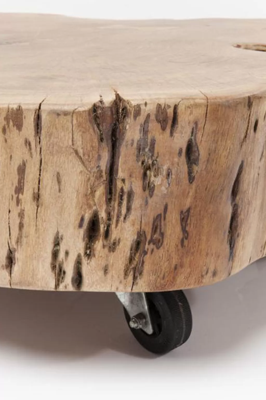 Table basse design contemporain Ø50-60 cm - KARE Design de la collection Snag en métal brossé