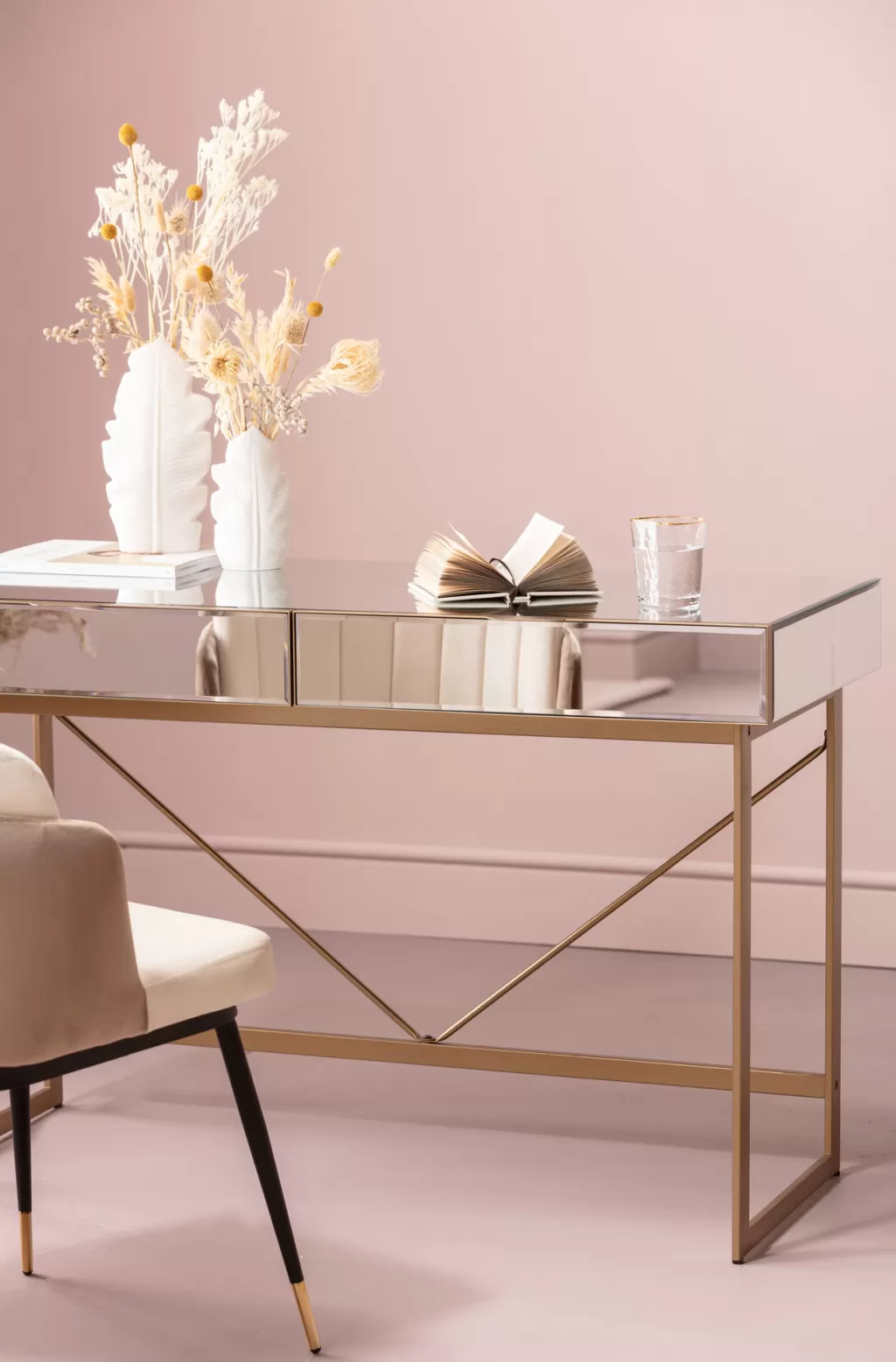 Console de salon design Soran par KARE - Finition dorée élégante (120 x 50 cm)