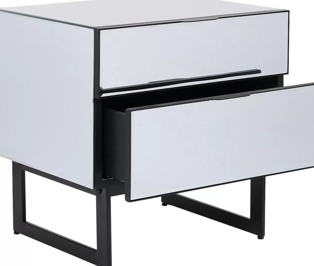 Table de Chevet Design Moderne Soran - Noir Profond, Dimensions Compactes 49 x 50 cm par KARE