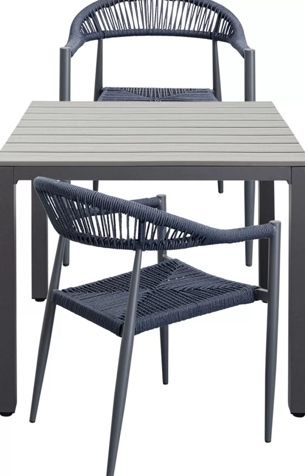 Table d'extérieur Sorrento en résine tressée - KARE Design - Ton harmonieux 80 cm de côté 

(Alternative plus détaillée : Table carrée Sorrento pour votre terrasse - Design contemporain KARE - Gris anthracite 80x80 cm avec structure aluminium)