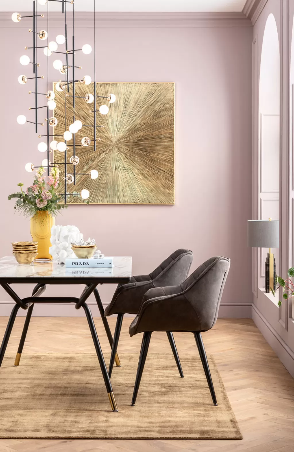 Table design South Beach par KARE - Format XL 180x90 cm pour intérieur contemporain