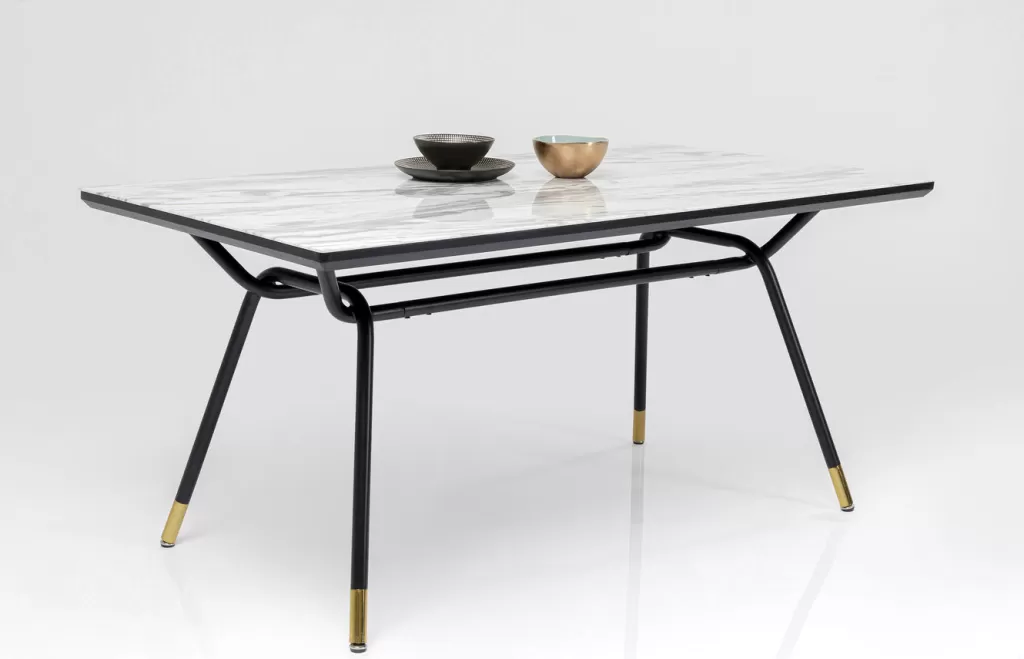Table design South Beach par KARE - Format XL 180x90 cm pour intérieur contemporain