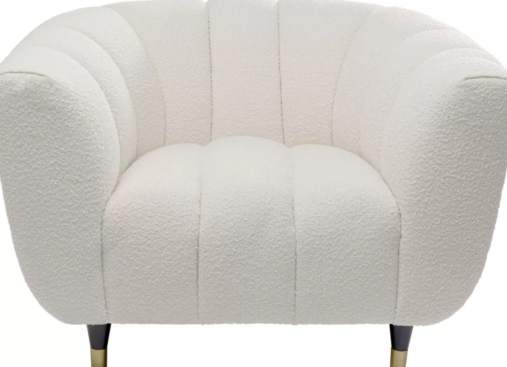 Fauteuil design Spectra – Blanc neige, élégance scandinave pour votre salon (KARE Design)