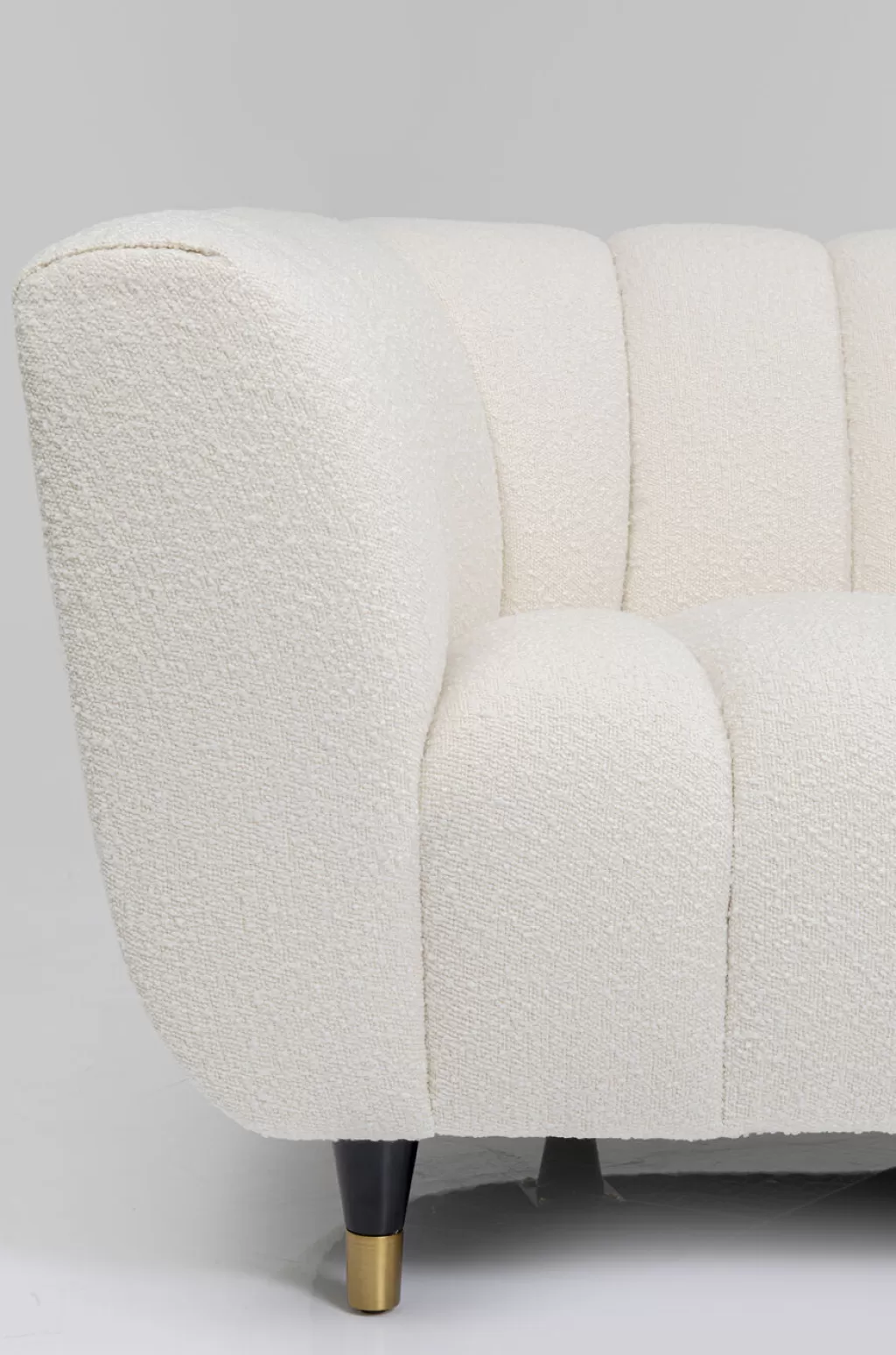 Canapé d'angle élégant 3 places, design scandinave Spectra - Blanc pur, longueur 245 cm (Collection exclusive KARE)