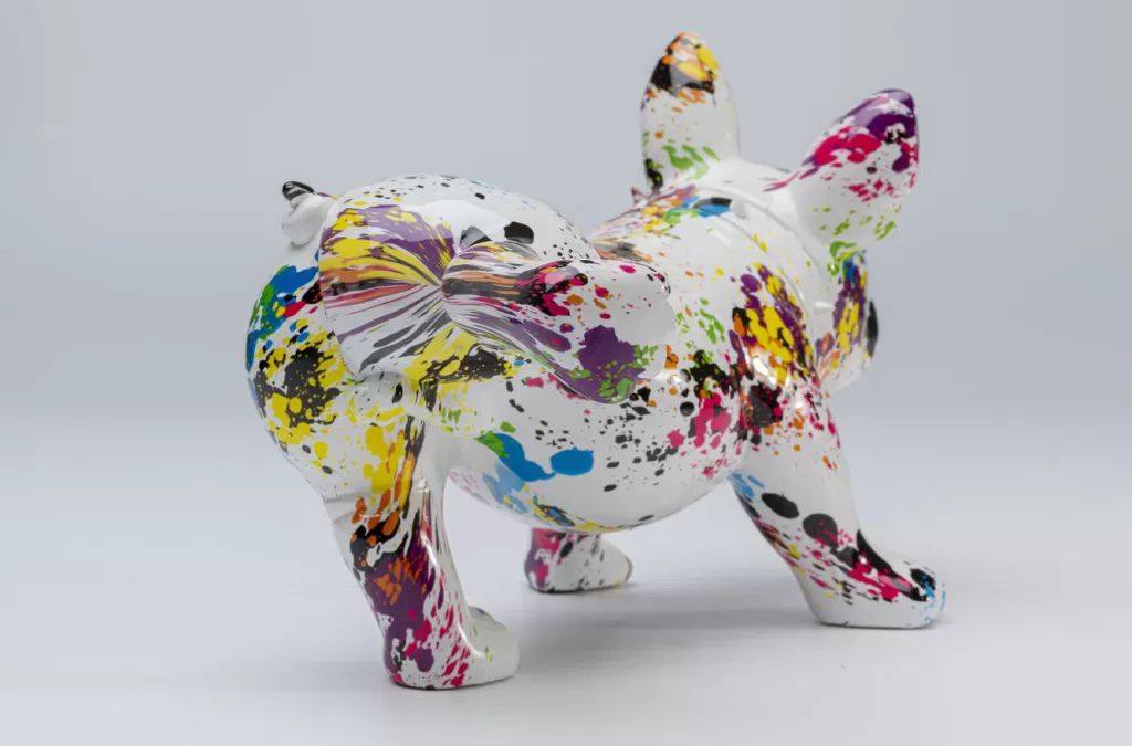 Décoration Bulldog Splash - Figurine moderne en résine 32 cm par KARE Design
