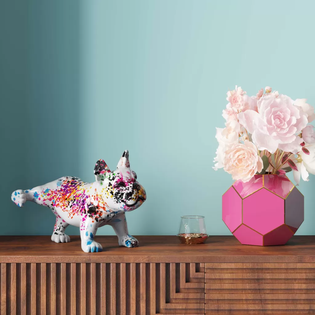 Décoration Bulldog Splash - Figurine moderne en résine 32 cm par KARE Design