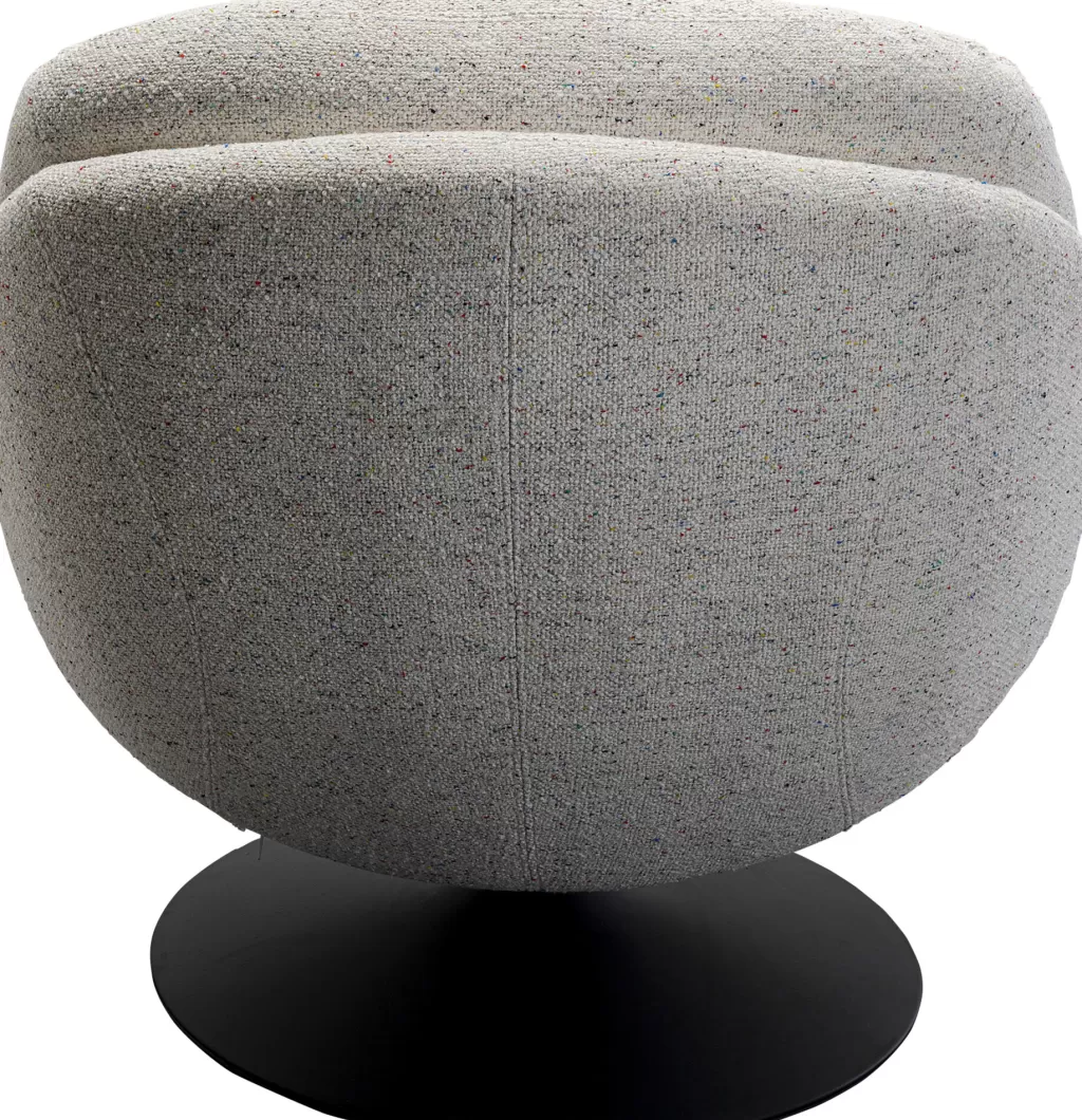 Fauteuil à bascule design KARE Collection Standford - Siège pivotant confortable avec repose-pieds intégré