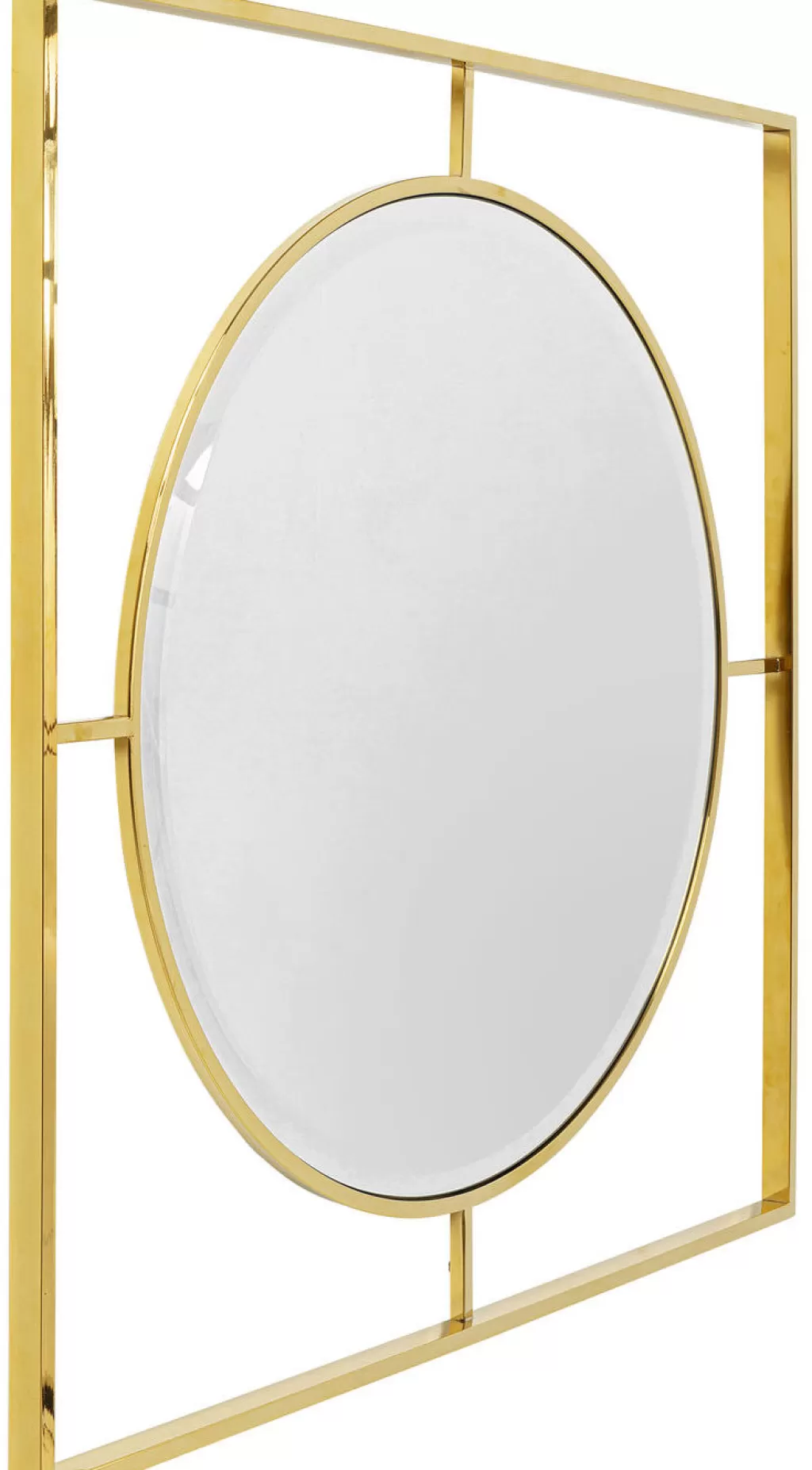 Cadre Mural Élégant Stanford en Doré par KARE Design - Miroir Circulaire Ø90 cm
