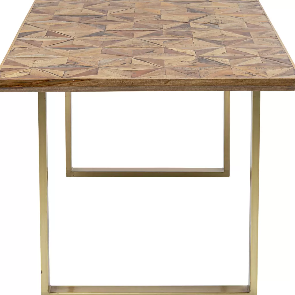 Table à manger étoilée KARE Design - Plateau en laiton dimension 180 x 90 cm - Pièce contemporaine pour intérieur raffiné
