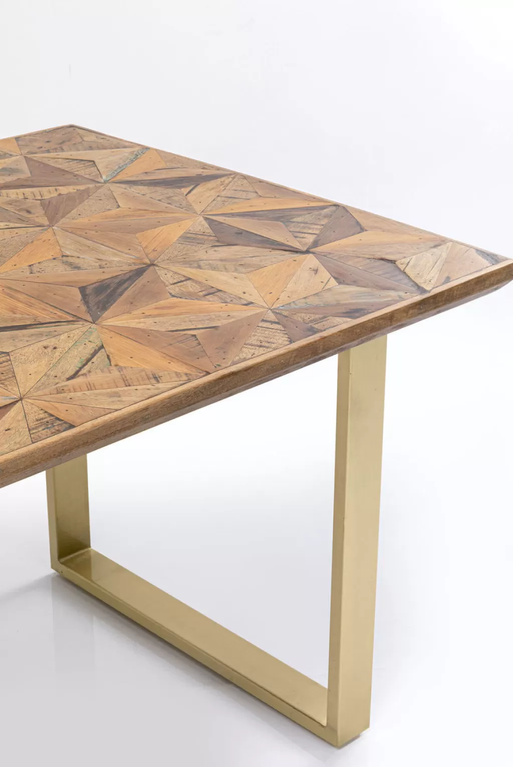 Table à manger étoilée KARE Design - Plateau en laiton dimension 180 x 90 cm - Pièce contemporaine pour intérieur raffiné