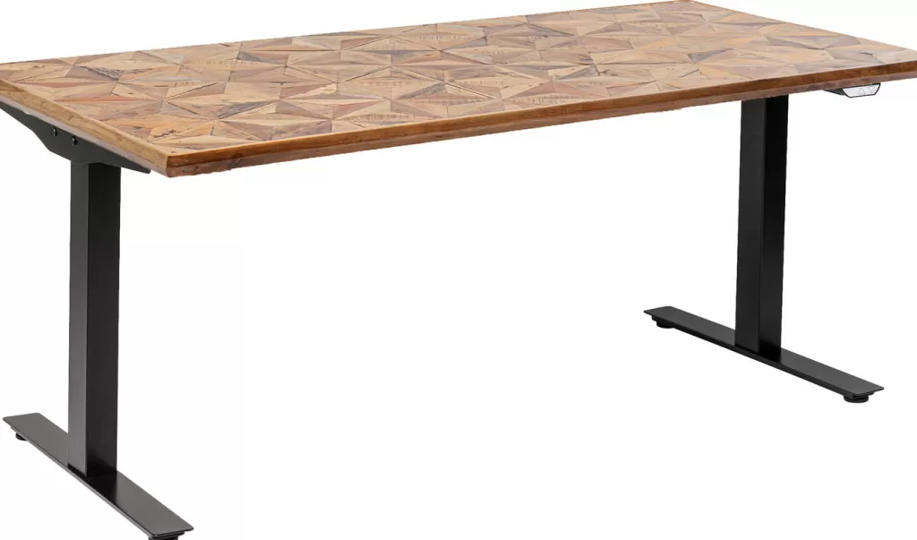 Bureau design élégant KARE 'Stars' - Table de travail moderne 1,8m x 0,9m en bois massif
