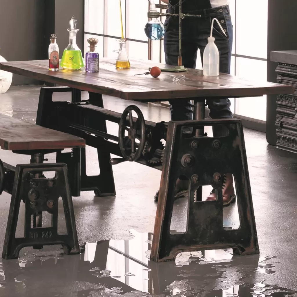 KARE Design - Table Modulable SteamBoat Econo 160x80cm | Plateau Ergonomique avec Réglage de Hauteur Intuitif