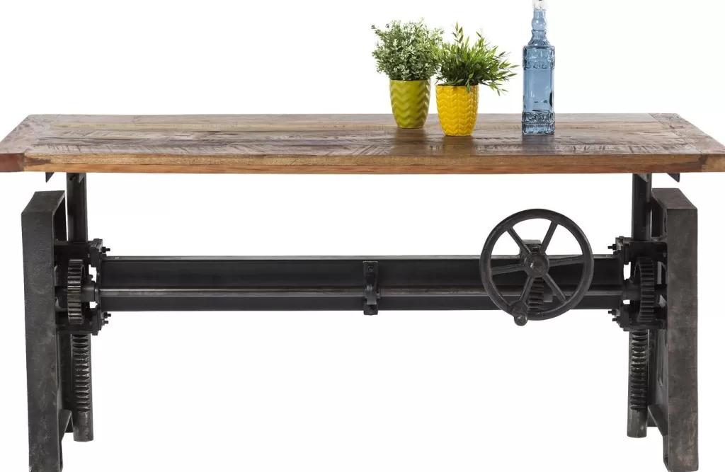 KARE Design - Table Modulable SteamBoat Econo 160x80cm | Plateau Ergonomique avec Réglage de Hauteur Intuitif