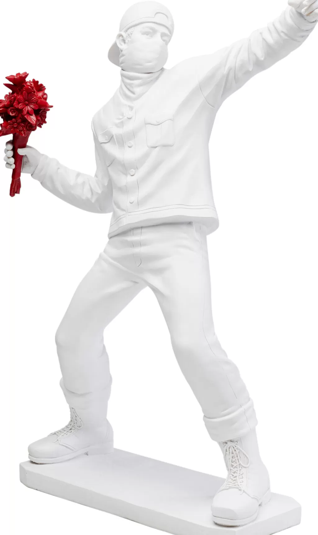 Élégante Composition Florale Urbaine KARE Design - Objet Décoratif Contemporain en Blanc (67 cm de Haut)