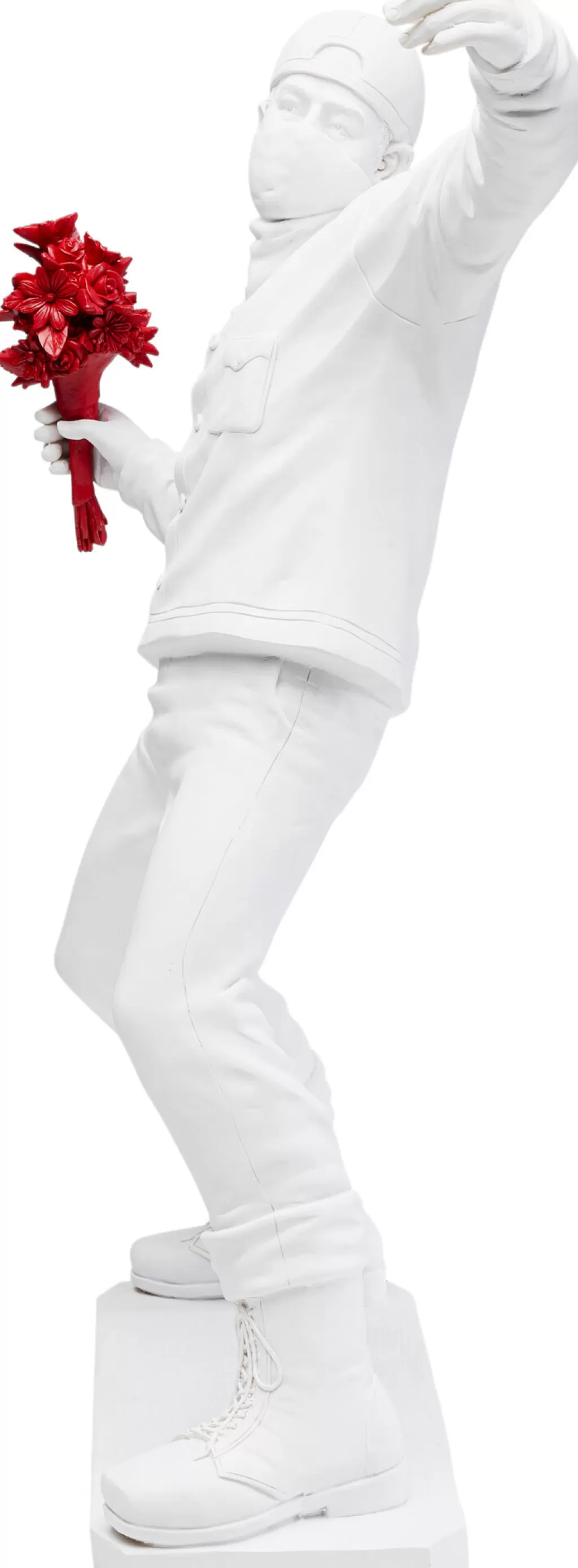 Élégante Composition Florale Urbaine KARE Design - Objet Décoratif Contemporain en Blanc (67 cm de Haut)