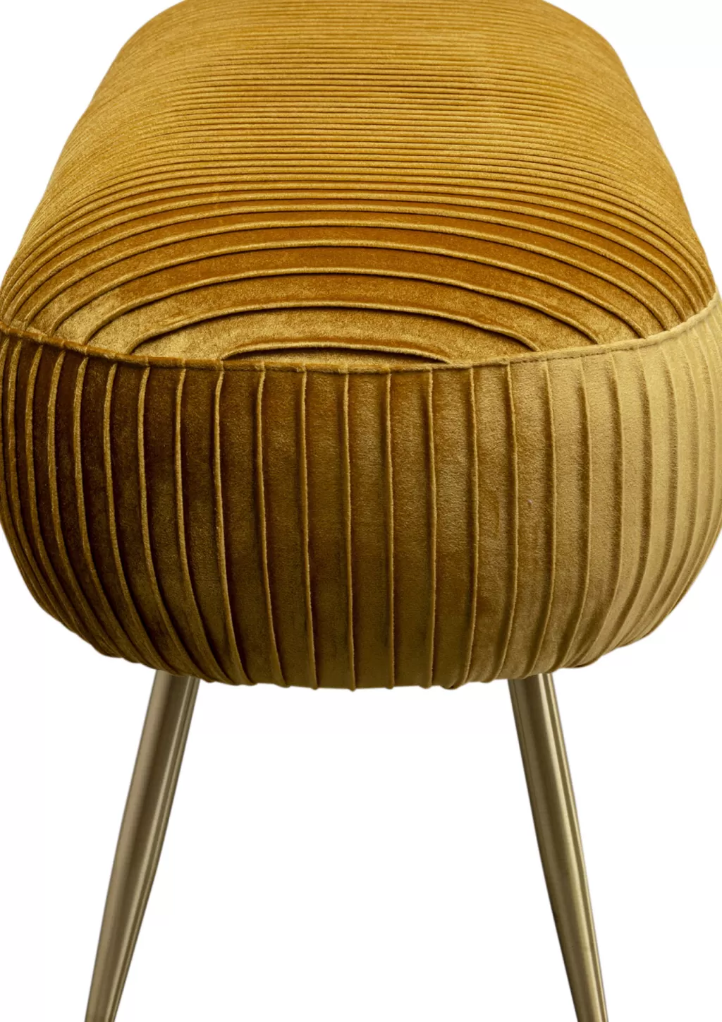 Canapé d'appoint design Suri - Banc moderne jaune moutarde 1m20 par KARE