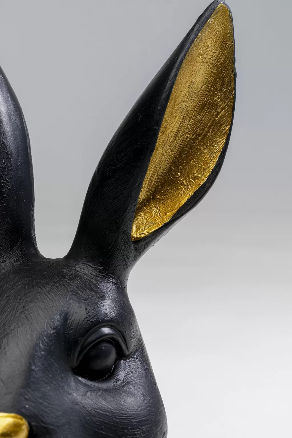 Figurine Décorative Lapin Tendresse 'Pupu' en Noir Élégant - Hauteur 23 cm par KARE Design