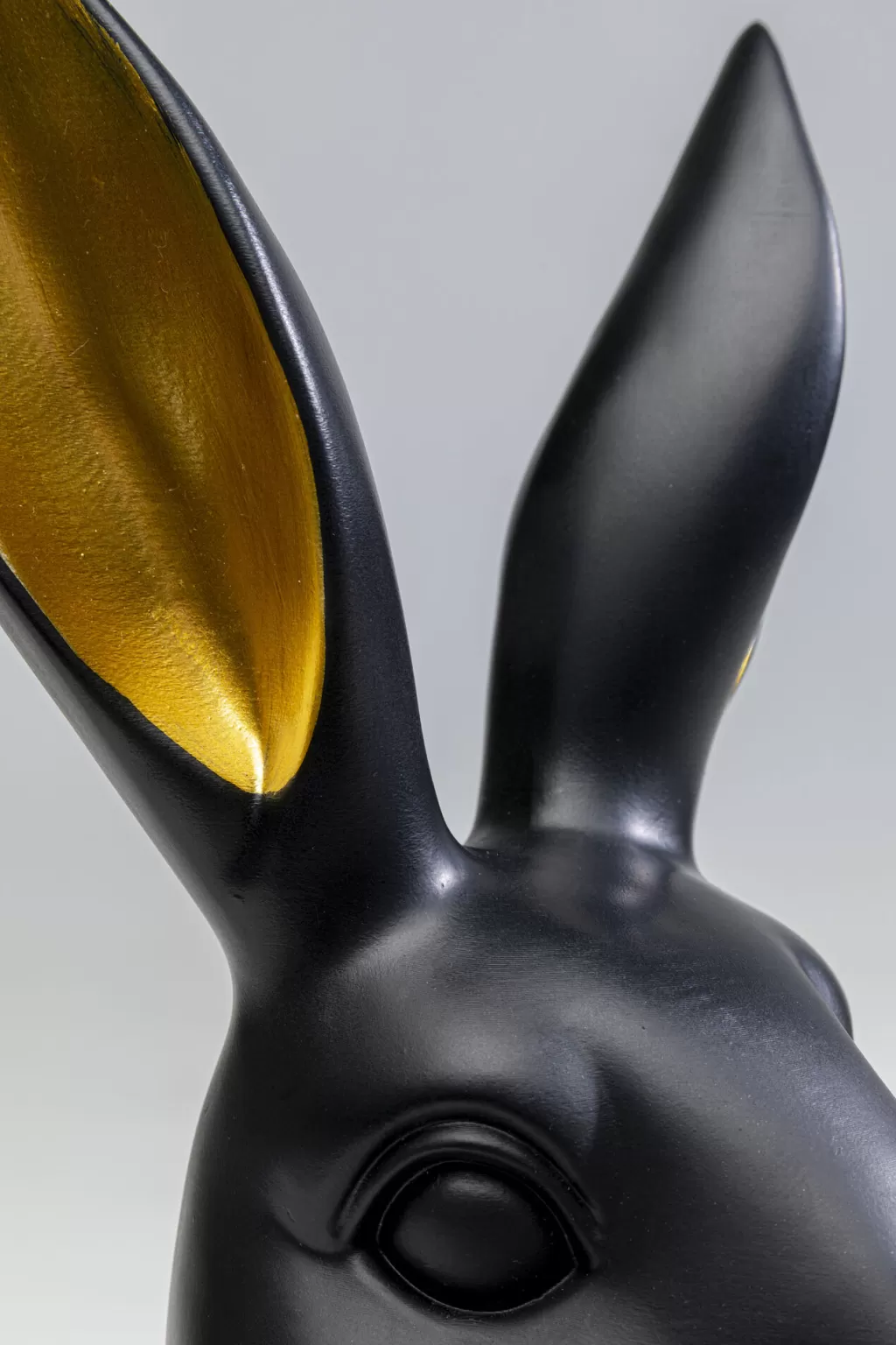 Figurine Décorative Lapin Tendresse Noir Élégante - Design Moderne KARE 31cm, Décoration d'intérieur Chic pour Pâques ou Collectionneurs
