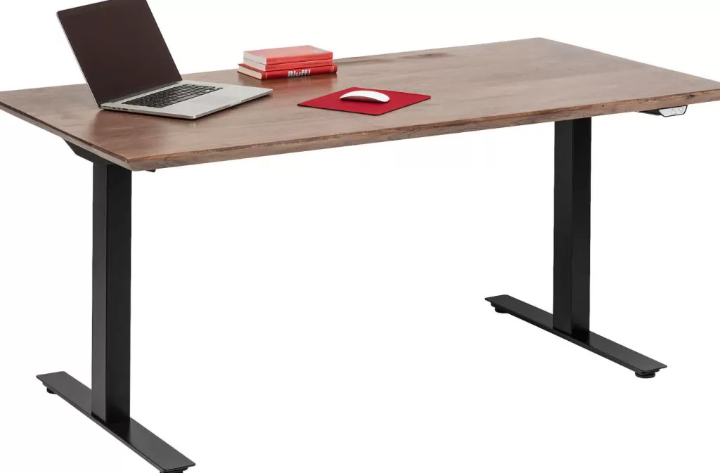 Bureau design moderne KARE Symphony - Noir anthracite, Plateau 160 x 80 cm pour espace de travail professionnel
