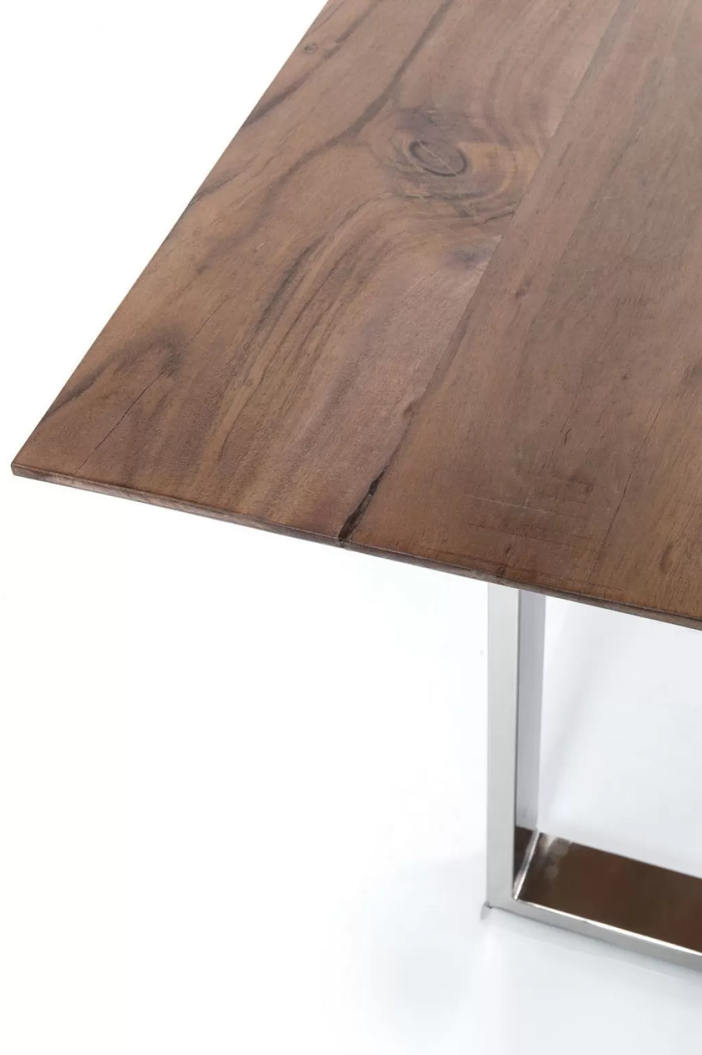 Table de salle à manger élégante Symphony Dark - Design intemporel KARE avec structure chromée - Dimensions généreuses 200 x 100 cm