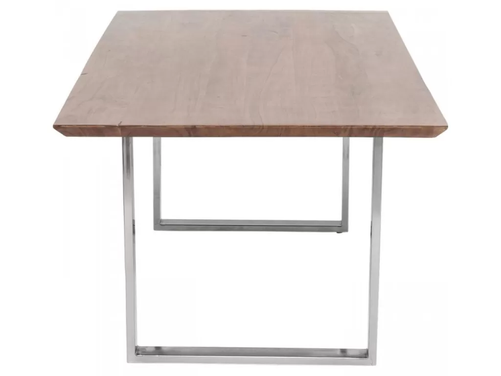 Table de salle à manger élégante Symphony Dark - Design intemporel KARE avec structure chromée - Dimensions généreuses 200 x 100 cm