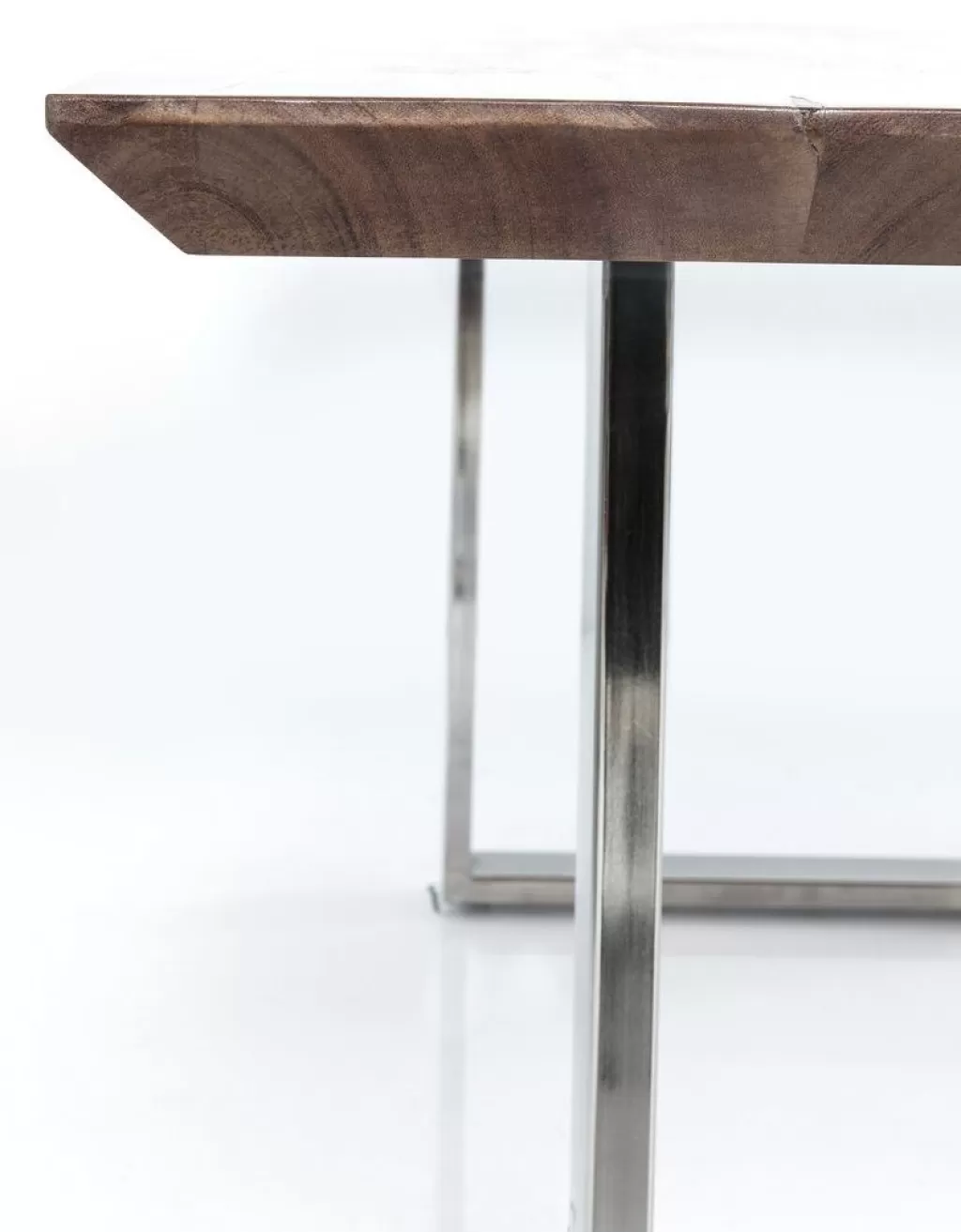 Table de salle à manger élégante Symphony Dark - Design intemporel KARE avec structure chromée - Dimensions généreuses 200 x 100 cm