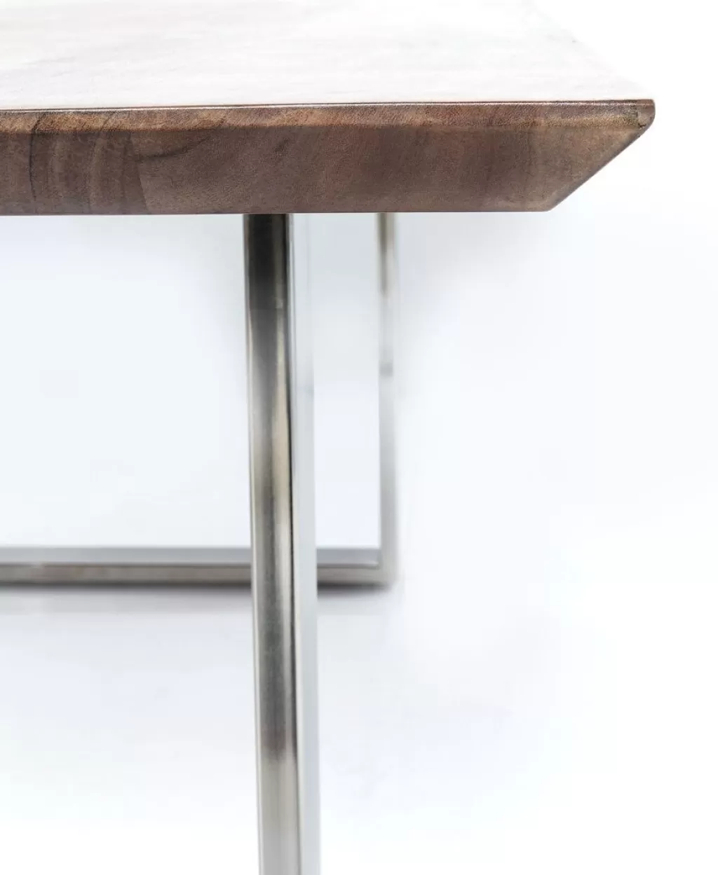 Table de salle à manger élégante Symphony Dark - Design intemporel KARE avec structure chromée - Dimensions généreuses 200 x 100 cm