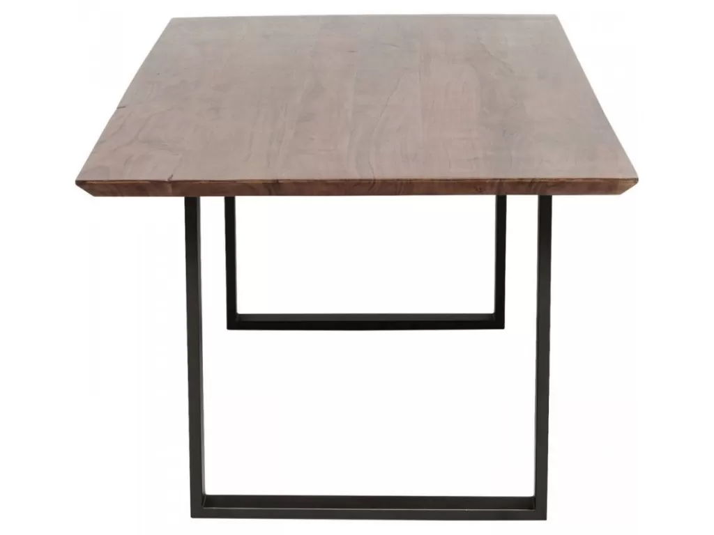 Table design contemporain Symphony Dark - Plateau en métal brut texturé 160 x 80 cm - KARE Collection Édition Limitée
