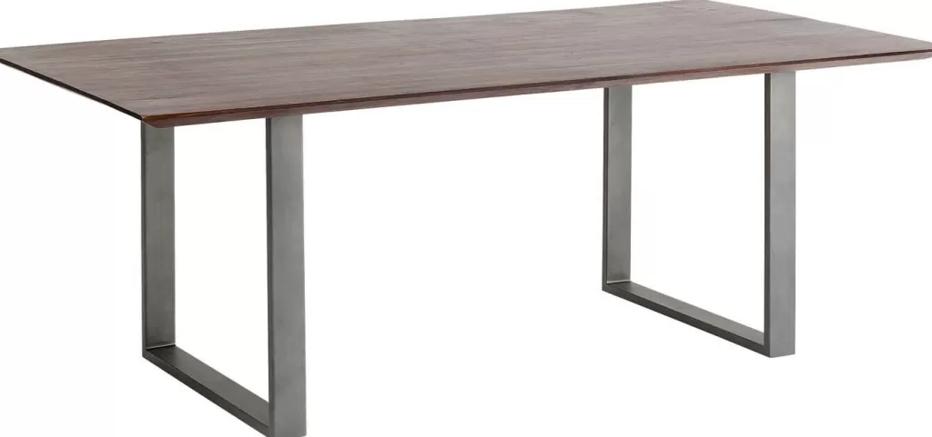 Table design Symphony Dark en métal brut, dimensions 180 x 90 cm - Élégance industrielle signée KARE Design