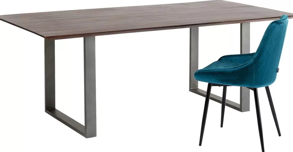Table design Symphony Dark en métal brut, dimensions 180 x 90 cm - Élégance industrielle signée KARE Design