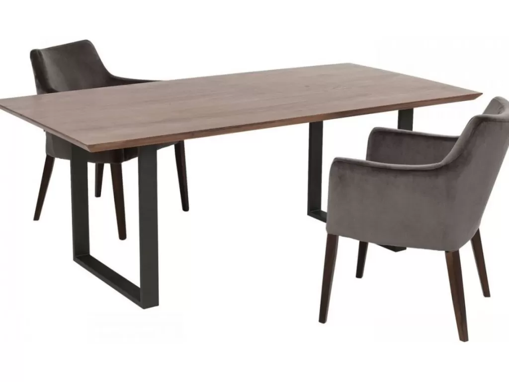 KARE Design - Table contemporaine Symphony Dark en métal brut - Design épuré - Format 200 x 100 cm