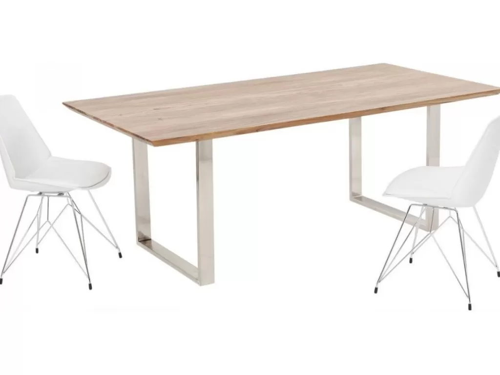 Table design Symphony par KARE - Plateau chromé élégant 160x80 cm