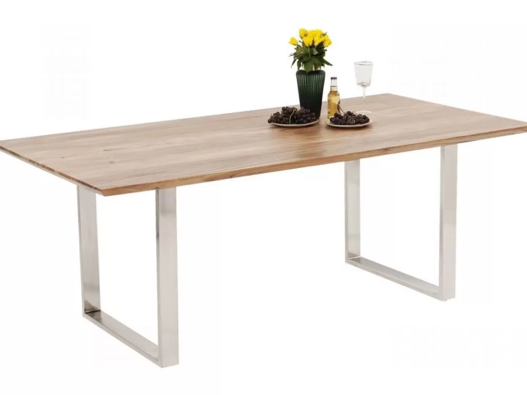 Table design Symphony par KARE - Plateau chromé élégant 160x80 cm