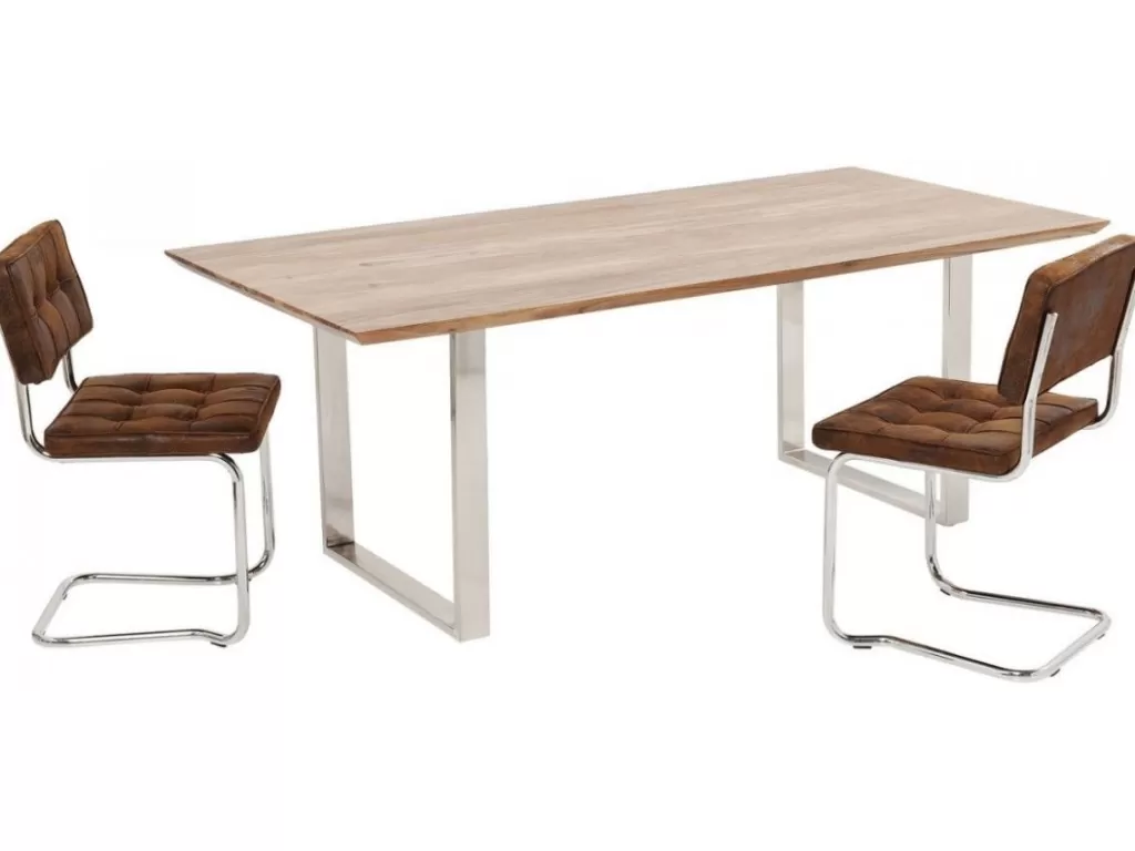 Table design Symphony par KARE - Plateau chromé élégant 160x80 cm