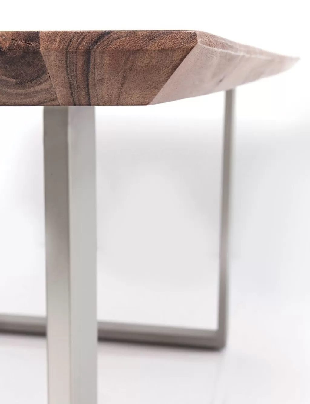 Table design contemporaine KARE Symphony - Plateau chromé 180 x 90 cm pour intérieur moderne