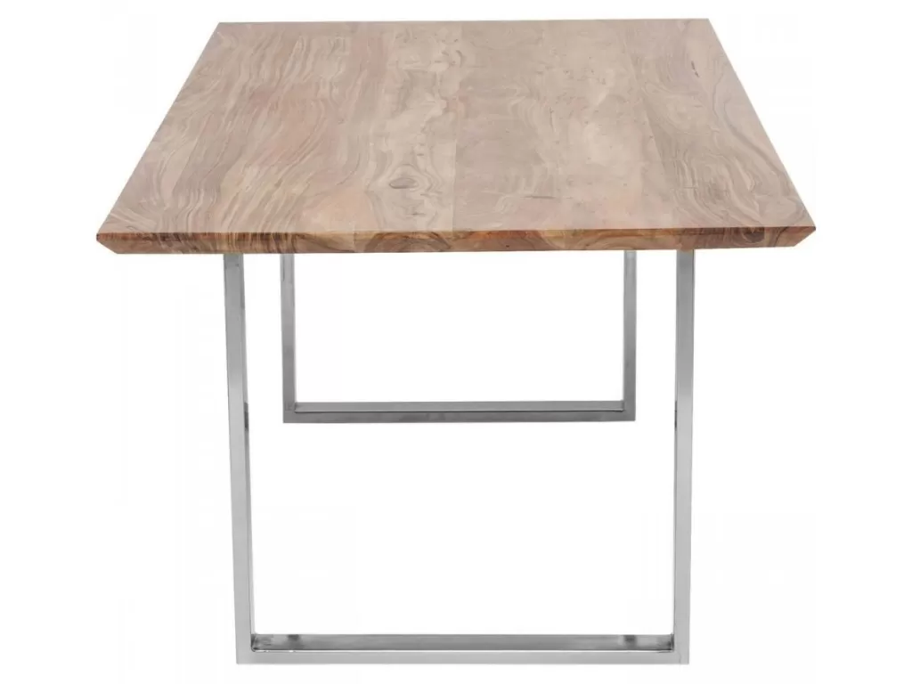 Table de Salle à Manger Moderne SYMPHONY - Design Allemand KARE - Plateau Chrome 200 x 100 cm