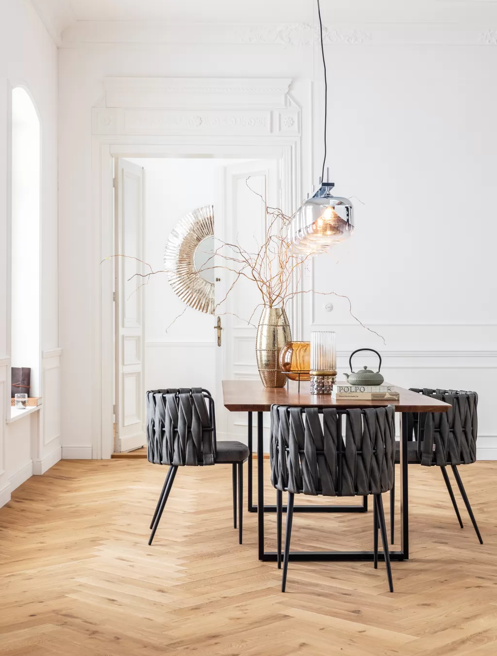 Table design Symphony - KARE Design, Noir anthracite - Dimensions 200x100 cm