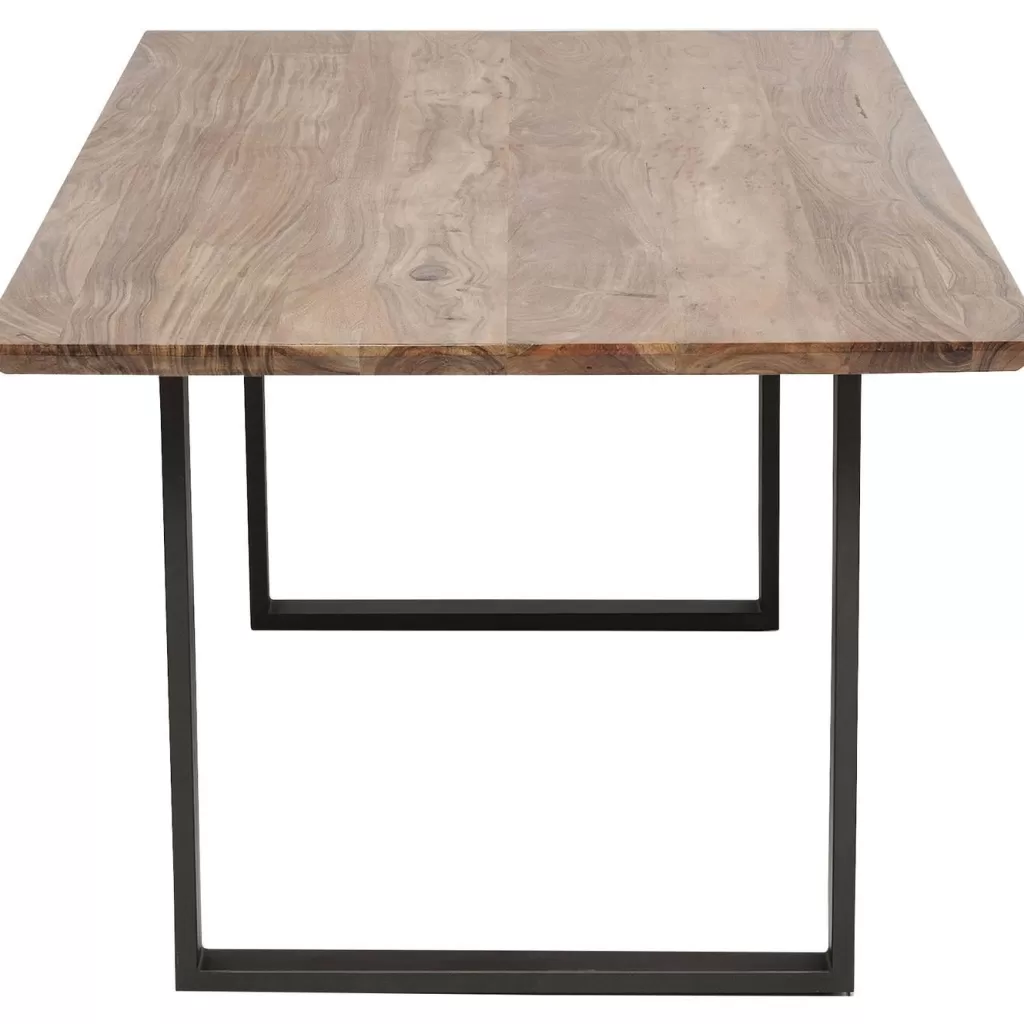 Table Design Symphonie KARE - Plateau en Acier Brut Poli aux Dimensions 160x80 cm - Style Industriel Élégant pour Espaces Contemporains