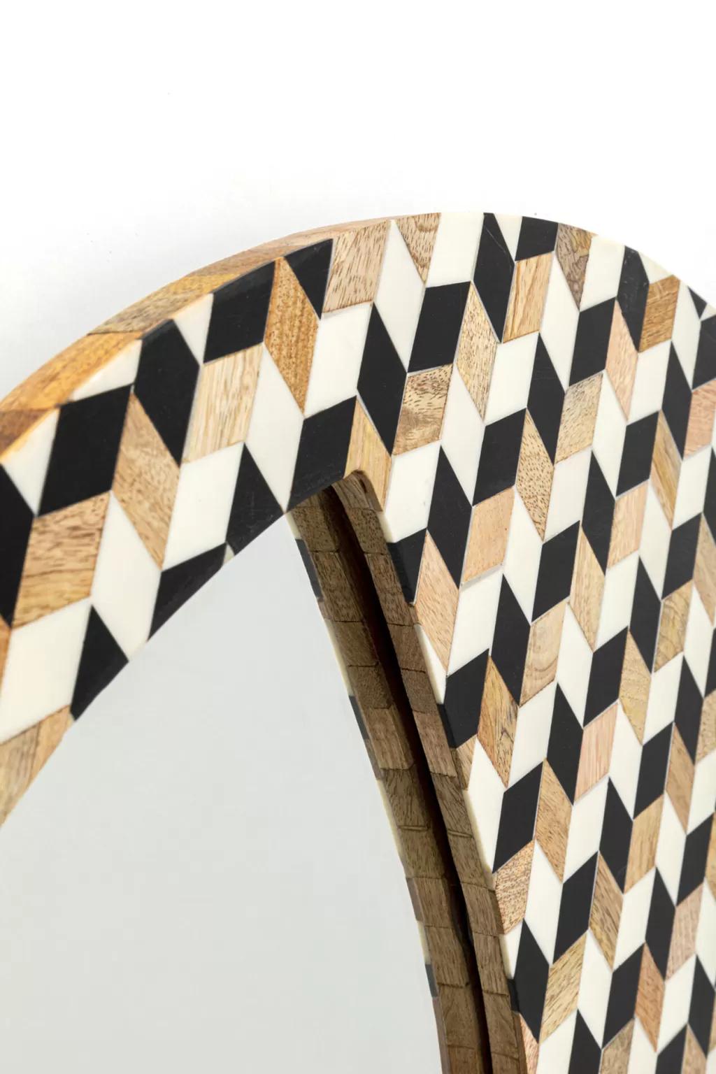 Miroir mural design Tahiti - Collection KARE - Diamètre 67 cm pour déco contemporaine