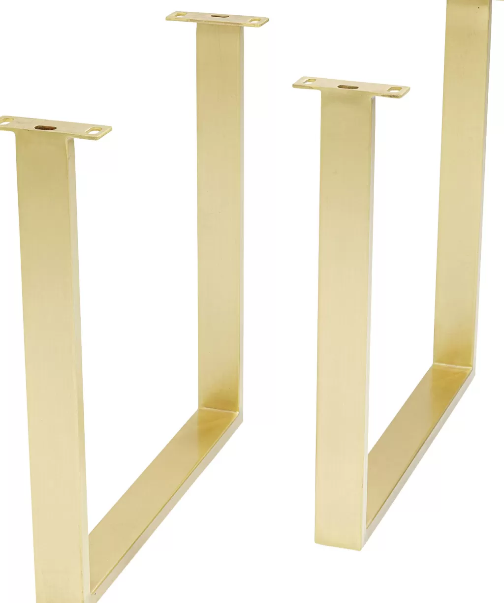 Pieds de table design en laiton poli - Collection Tavola par KARE Design (Lot de 2) - Élégants supports métalliques pour une touche d'élégance intemporelle