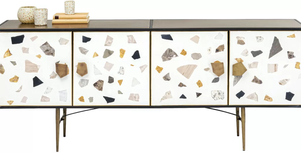 Carrelage en Terrazzo Senkki 183x77 cm - Collection Lipastot par KARE Design | Décoration intérieure élégante