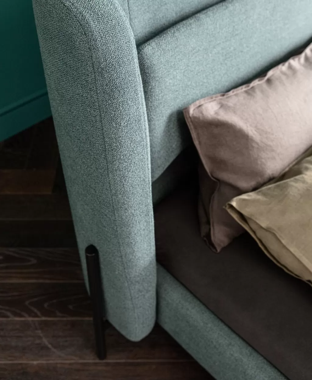 Lit Design Scandinave Tivoli - KARE Edition, Vert Naturel 160x200 cm - Matelas Confort Intégré pour Chambre Contemporaine