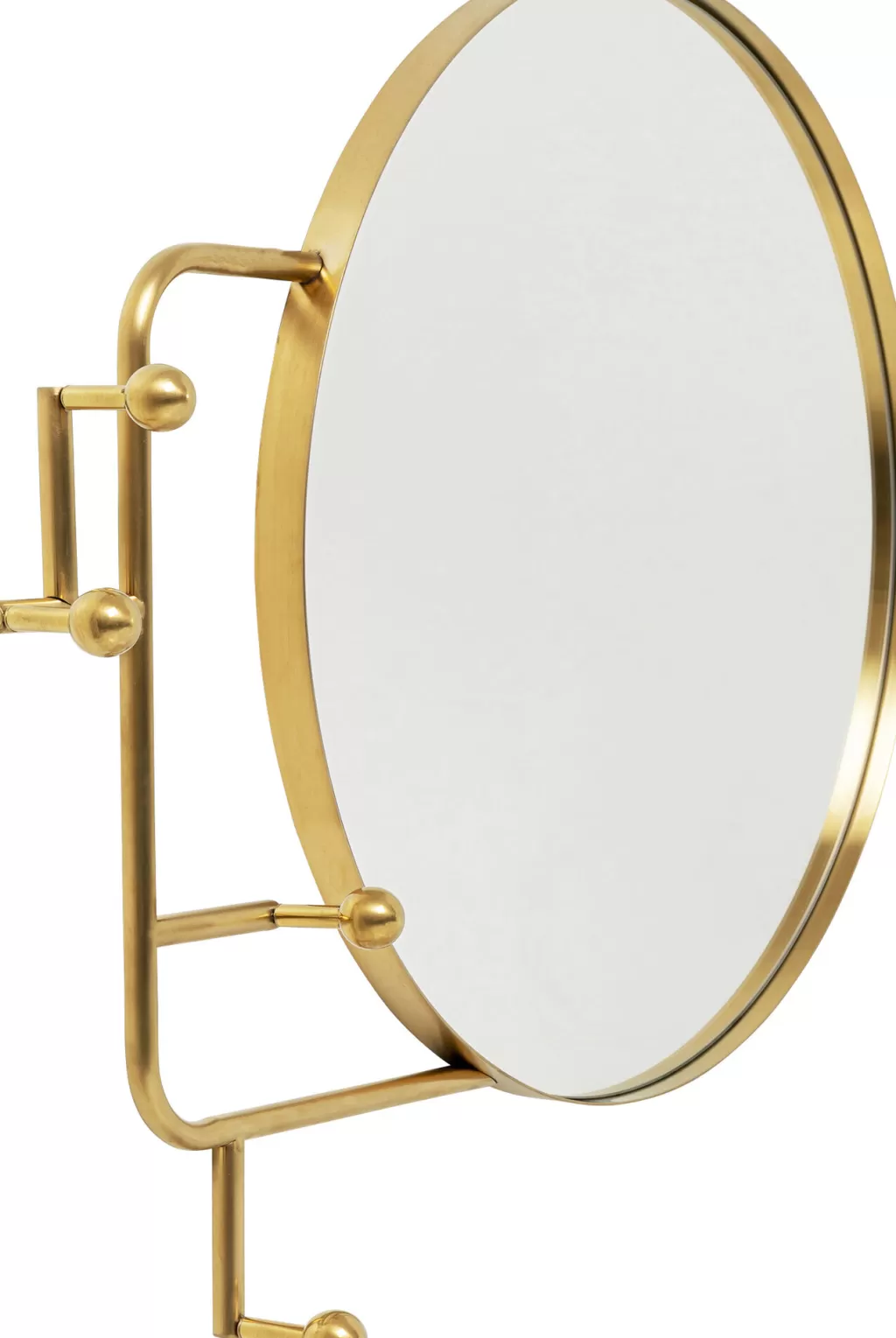 Miroir Mural Élégant Tristan - Diamètre 65cm - Déco Murale Contemporaine par KARE Design, Acier Brossé - Pièce Maîtresse pour Salon ou Entrée