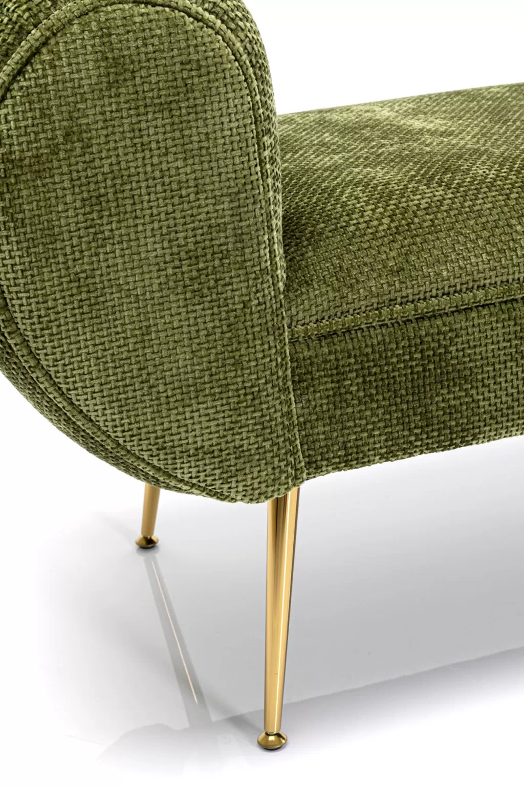 Banc design scandinave Trono 140 cm - KARE Collection, structure métallique et assise bois massif pour intérieur/extérieur